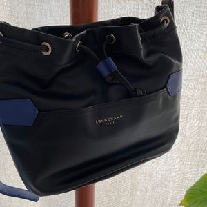 Longchamp All Leather Shoulder Bag